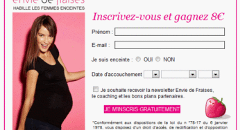 8 euros gratuits sur l’achat de vêtements et accessoires de grossesse