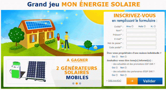 Gagnez un générateur solaire d’une valeur de 3500 euros