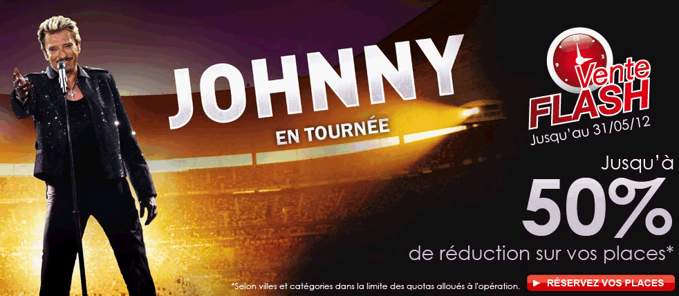 Vente Flash concert Johnny