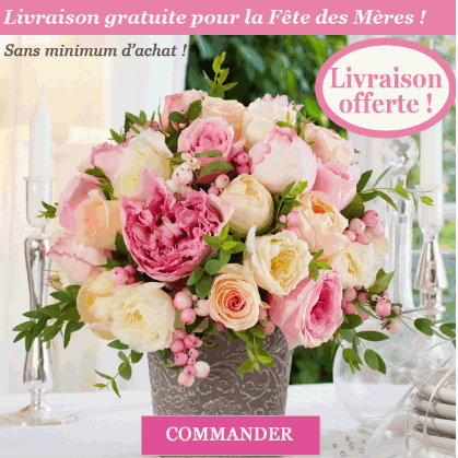 Bon plan livraison de fleurs offerte !