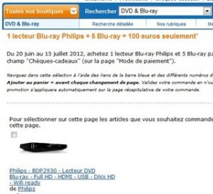 100 euros lecteur Blu ray Philips plus 5 films