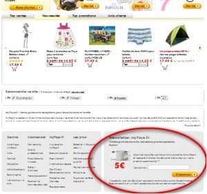 5 euros gratuits sur Mytoys