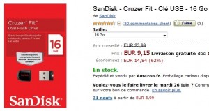 cle usb sandisk 16GO a 9 euros 15