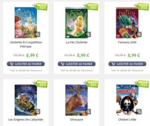 DVD classics  disney a 9,99 euros vente flash