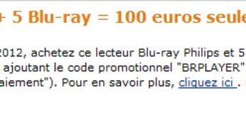 100 euros le lecteur Blu-ray Philips + 5 films Blu-ray