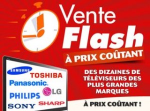 vente flash televiseurs a prix coutant