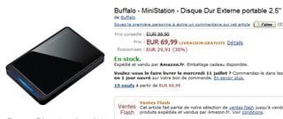 Vente Flash ! Le disque dur externe 500Go à moins de 70 euros livraison inclus