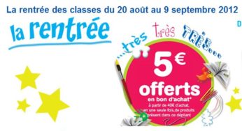 5 euros offerts en bon d’achats pour un achat minimum de 40 euros sur Toys’R Us