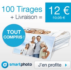 CODE PROMO ! 100 tirages photos Premium + la livraison à 12 euros