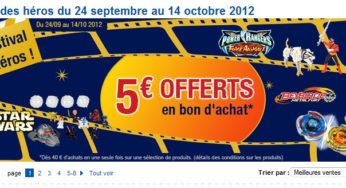 BON PLAN : 5 euros en bon d’achat dés 40 euros d’achats chez Toys’R US