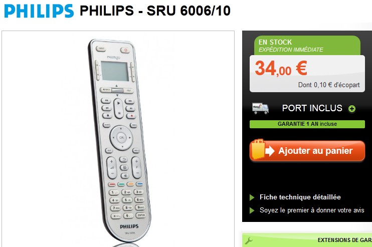 Bonne Affaire! Télécommande universelle Philips à moins de 35 euros (frais de port inclus)