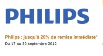 Code promo 10 et 20% de réduction sur une sélection de produits Philips chez Amazon