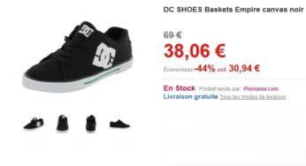 Promo Baskets DC SHOES Empire pour seulement 38,06 euros (port inclus) au lieu de 69 euros
