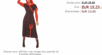 Soldes : Costumes Adultes à moitiés prix a partir de 7,30 euros jusqu’à dimanche