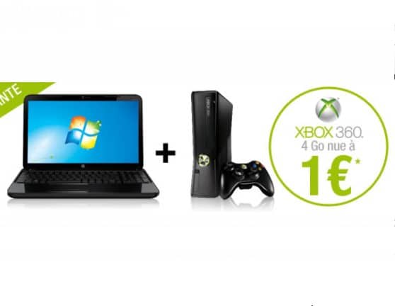 BON PLAN ! Une Xbox 360 pour 1 euros pour l’achat d’un portable HP (à partir de 480 euro )