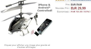 Mini hélicoptère Zoomer radio commandé à moins de 20 euros (port inclus)