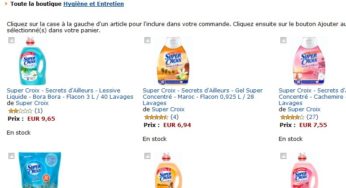 Opération 1 lessive Super Croix achetée = la deuxième à moitié prix