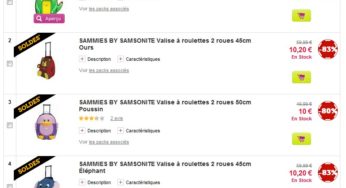 Soldes : Sacs et valises Sammies de Samsonite à partir de 10 euros au lieu de 50 euros (80% de réduction)