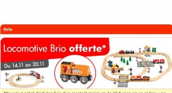 BON PLAN ! Une locomotive Brio gratuite (valeur 9,99 euros) pour 30 euros d’achat de jouets en bois BRIO