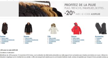 Code Promo ! Moins 20% sur les vêtements, bottes, parapluie… de pluie (Amazon)