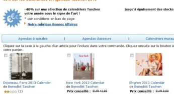 Promo ! Moins 40% sur les calendriers et Agendas 2013 (stocks limités)
