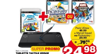 PROMO ! Tablette/Palette uDRAW + uDraw Studio + uDraw Pictionary ou uDraw Marvel pour PS3 à 24,98 euros au lieu 79,98 euros