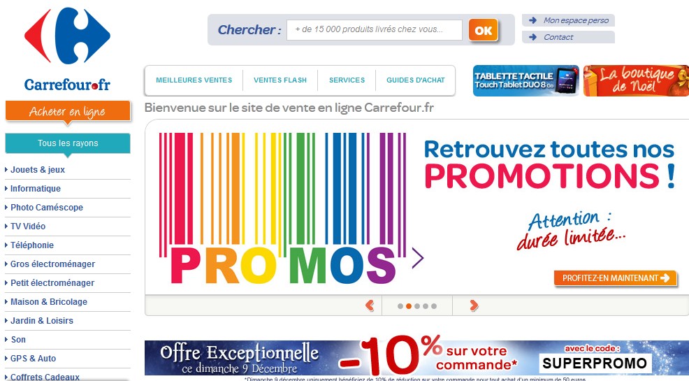 Commande et livraison carrefour