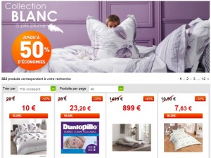 Jusqu’à moins 50% sur le Blanc sur Auchan.fr