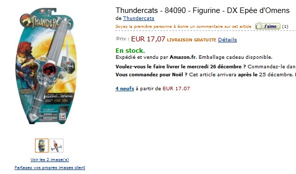 Le plus bas prix ! DX Epée d’Omens des Thundercats à seulement 17,07 euros (port inclus)