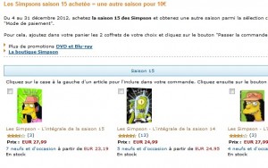 Les Simpson saison 15 en DVD achetée = une autre saison pour seulement 10 euros (15 euros d’économie)