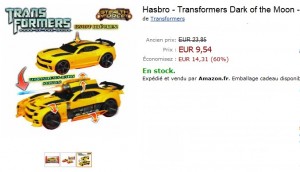 PROMO Véhicule Stealth Force Bumblebee Transformers de Hasbro à moins de 10 euros au lieu de 23,85 euros