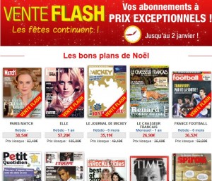 Vente flash jusqu’à -80% sur les abonnements revues/journaux 