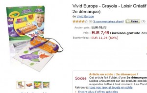 7,50 euros l’ensemble Color Wonder Crayola – vendu 24,99 euros chez Toys r US