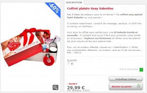 Coffret plaisirs Sexy Valentine