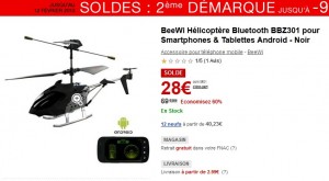 Mini Helicoptere pilotable par Smartphone a 28 euros au lieu de 67 euros