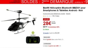 Mini Hélicoptère pilotable par Smartphone à 28 euros au lieu de 67 euros