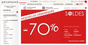 Nouvelle demarque Promod jusqua moins 70 pourcents