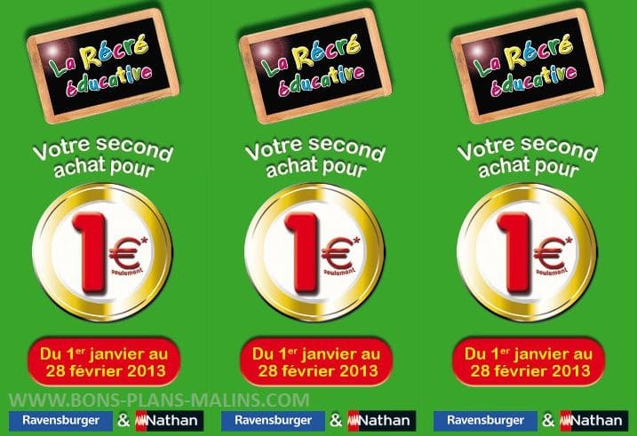 Opération 2 jeux Ravensburger/Nathan achetés = 1 jeu à 1 euros (ODR) – 2013