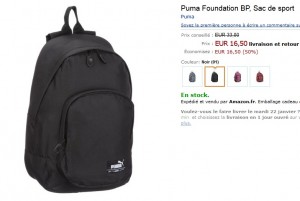 Puma Foundation BP Sac de sport noir