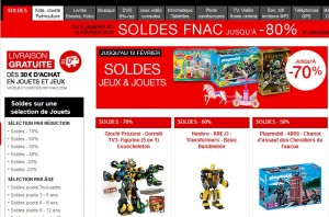 fnac jouets soldes