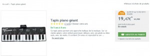 SOLDES Tapis piano geant a seulement 25 euros (port inclus) vendu plus de 45 euros chez Amazon