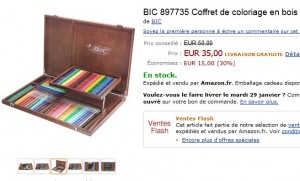 VENTE FLASH Coffret de coloriage en bois Edition Limitee BIC