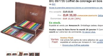 Vente Flash coffret en bois BIC 40 feutres + 34 crayons à seulement 35 euros (port inclus) au lieu de 50 euros