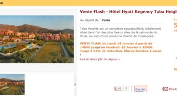 Vente Flash ! 8 jours/7 nuits tout compris dans Hôtel Hyatt 5 Etoiles en Egypte pour 581 euros au lieu de 1349 euros (-57%)