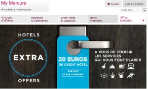 Bon plan ! 20 euros gratuits de crédit hôtel par nuit dans les hôtels Mercure