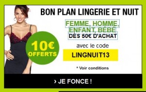 Bon plan lingerie sur Auchan.fr – 10 euros offerts pour 50 euros d’achat