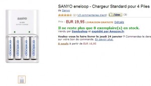 SANYO eneloop - Chargeur Standard pour 4 Piles