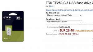 Clé USB flash drive 32 Go TDK a seulement 26,90 euros (port inclus) – DEUXIEME DEMARQUE AMAZON