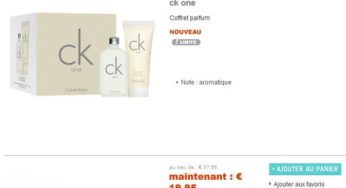 Coffret Calvin Klein CK One à seulement 19,95 euros au lieu de 37,95 euros