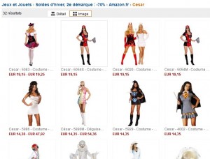 Costumes adulte à moins 70% (à partir de 5 euros) Deuxième démarque déguisement César